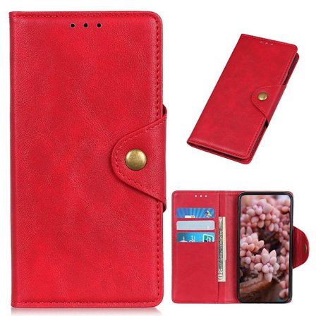 Alpha läder Motorola Moto G60s fodral - Röd