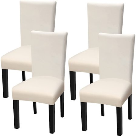 Universal stretch polyester spandex vaskbare spisebordsstolebetræk