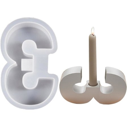 1-4 Tallform, DIY Silikonform, 3D Håndlagde Lysestakeformer, Gipsform, Lysestakeform