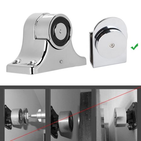 Magnet Dörrhållare i Zink-Legering för Branddörrar, Sugkraft 60KG, Horisontell Montering