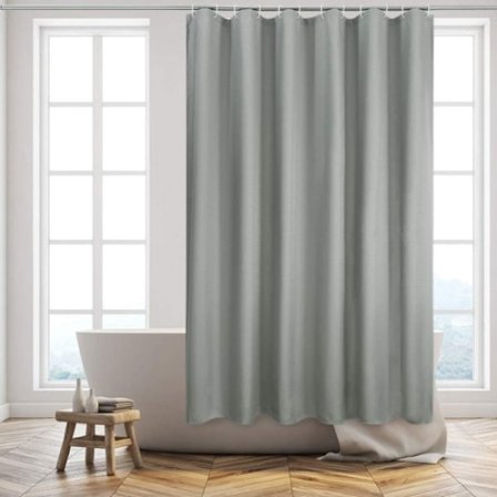 Duschdraperi våffel tvättbar och vattentät, 180*180 cm, grå