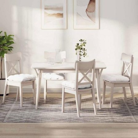 Cousin Vidaxl Sittkuddar 4 st Vit 45 x 45 x 12 cm tyg