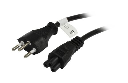 SYNERGY Netzkabel 230V Schweiz(Stecker)J12/Kaltgeräte C5(Buchse,Michymouse), 1,8m,Black