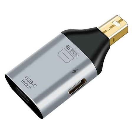 Usb C-adapter Typ-c hona till Mini Displayport hane - 4k@60hz Hd-video (mini Dp-kompatibel)