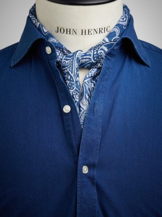John Henric Men's Blaues Bandana Paisley Size Onesize