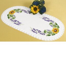 Duk Lavendel med eller uten garn - Med garn - Vervaco