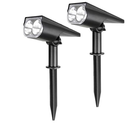 Solcellelampe med bevægelsessensor, 2-pak