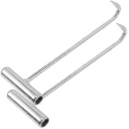 2 stk. Dækselkroge til brønddæksler Løfteværktøj til brønddæksler Trækkrog til brønddæksler Afløbsristløftere