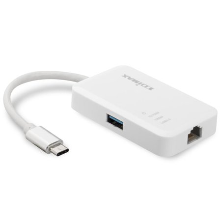 EDIMAX EU-4308 - nettverksadapter - USB-C 3.1 - Gigabit Ethernet x 1 + USB 3.0 x 3