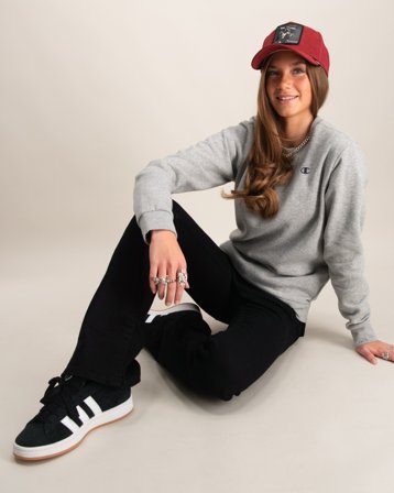 Champion Crewneck Sweatshirt Grå Trøjer Pige - Kids Brand Store