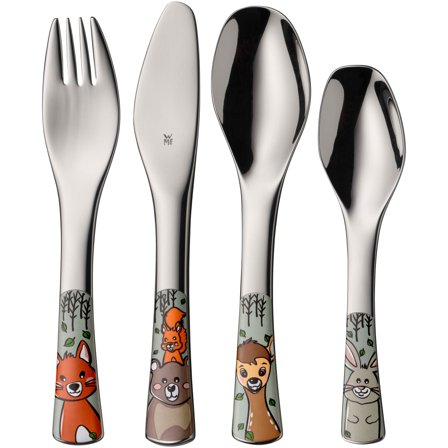 WMF Forest Friends barnebestikk, 4 deler' - 'Rustfritt stål