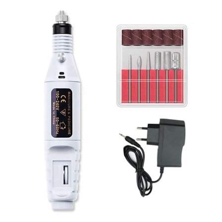 Elektrisk neglefil med 6 bor White