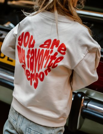 Daily 7 Sweater Brushed Backprint - Cream - 98