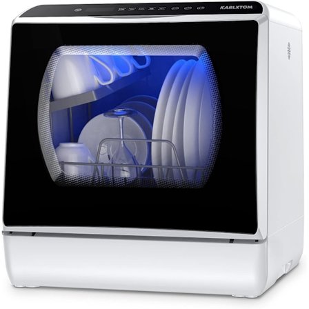 KarlXTom Mini Dubbel vatteninloppsdiskmaskin Bordsdiskmaskin Diskmaskin