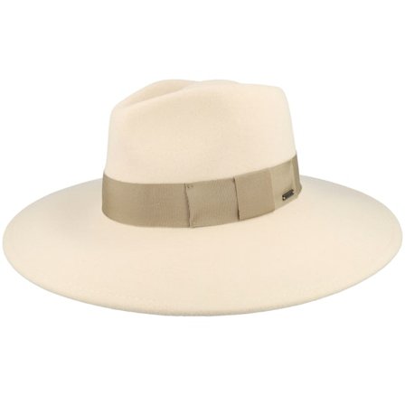 Brixton - Beige fedora Hatt - Joanna Felt Hat Dove/Khaki Fedora @ Hatstore