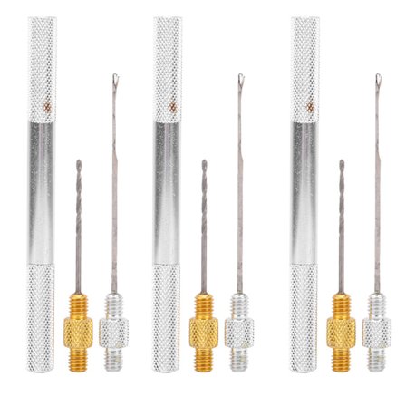 3 Sett Aluminiumlegering Fiske Rigging Agn Nål Verktøy Drill Kit Combo