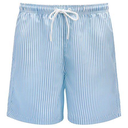 Short de bain à rayures bleu & blanc pour hommes - Shorts de bain