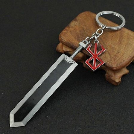 Berserk Anime Nøkkelring Guts Sverd Smykkesett Nøkkelring Nøkkelkjeder Nøkkelringer for Menn Kvinner Tilbehør Nøkkelring Anheng 4
