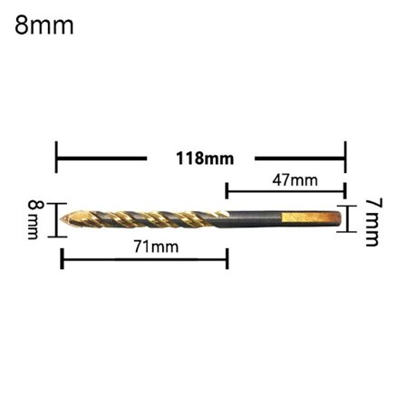 Kolmioporan kierreterä 8 mm