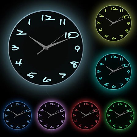 Minimalistisk svart baklengs veggklokke som går mot klokken og omvendt moderne design hjemmeinnredning dekorativ omvendt veggklokke