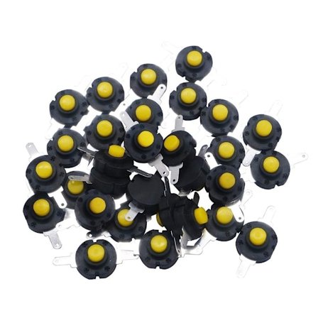 30stk Micro Push Button Switch DC 12V Self-Lock Switch 0,5A