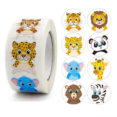 500st Stickers Klistermärken - Djur Motiv - Cartoon - Animal Multifärg