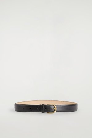 COS D-Buckle Leather Belt in Black - Women