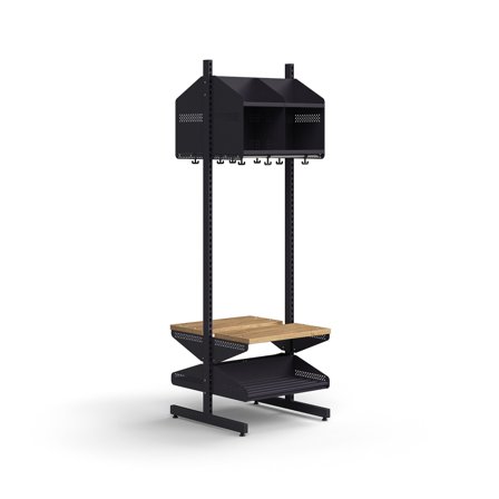 Garderobenschrank ENTRY, Grundmodul, bodenstehend, 1800 x 600 x 600 mm, anthrazit