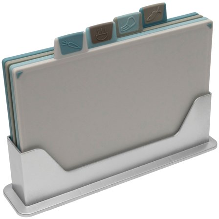 Essentials Skjærebrett med stativ 5 deler' - 'Grå og blå