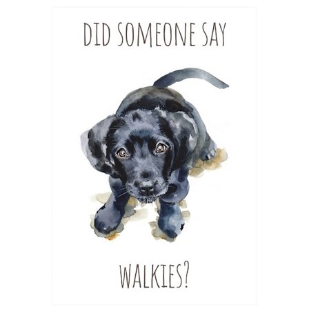 Louise Nisbet Sa någon promenad? Labrador Print 40cm x 30