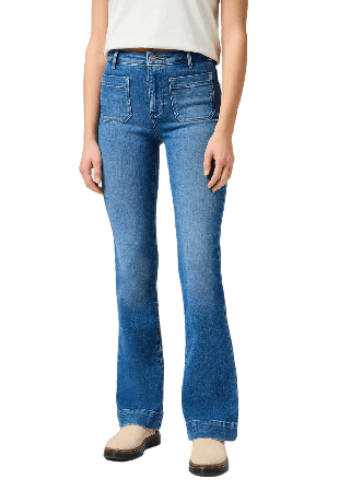 Wrangler Flare Jeans Dam Blå W26/L32