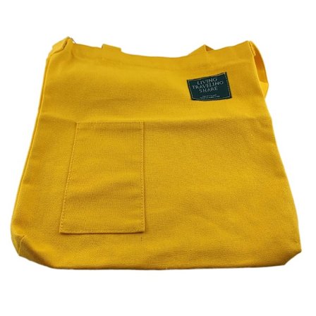 Bomullspåse - Dragkedja Gul