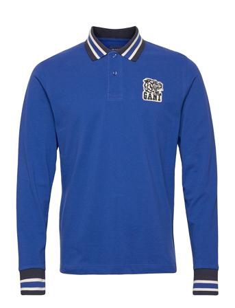 D2. Tiger Badge Pique Ls Rugger Blue GANT