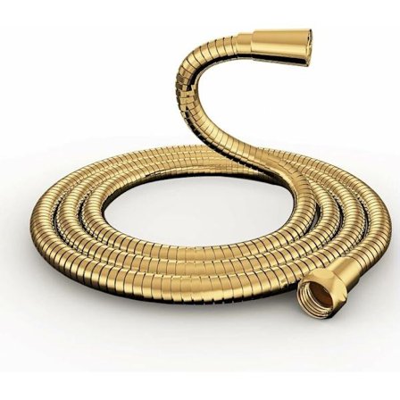 Bruseslange 1,5 m guld rustfrit stål Forkromet anti-vrid eksplosionssikker