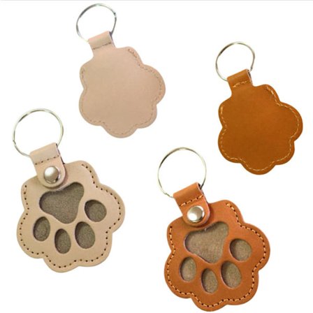 INF Husdjursminnesnyckelring med förvaring för tassavtryck, 2-pack