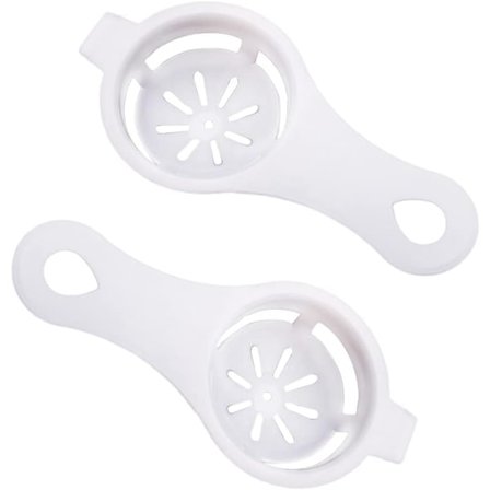 Eggeplommeseparator, 2 stk Eggeplomme Hvite Separator, Eggehvite Separator, Eggehvitefilter, Kjøkken Bakeverktøy