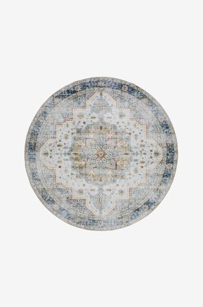 KM Home - Teppe Tarfaya - Blå - Glattvevde tepper - 240 - Fra Homeroom