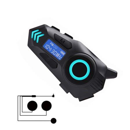 Trådløst headset med doble ørepropper for sykkelhjelmer, 40 mm høyttaler, klar lyd, lav forsinkelse