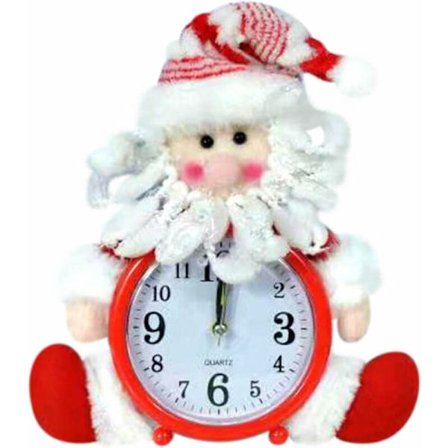 Pieni jouluherätyskello paristokäyttöinen joulupukki lumiukko koristeellinen pöytäkello hyllylle makuuhuoneen keittiön tiskille loma lahja sukan täyte