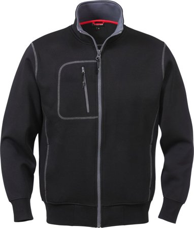 Fristads Herr Acode sweatshirt-jacka 1747 DF, Svart