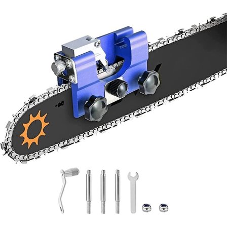 Kædesavssliber, Kædesavskædeslibejig Sæt Med 3 Carbideknive Til Alle Typer Af Kædesave, Lumberjacks Håndsvinget Bærbar Kædesavssliber