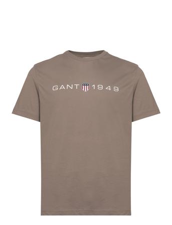 Printed Graphic Ss T-Shirt T-shirts Short-sleeved Brun GANT*Betinget Tilbud