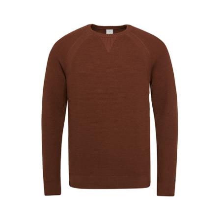 Cast Iron Round-neck Strik Brun, Herre Strik