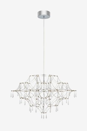 Markslöjd - Kattokruunuvalaisin Efesos 80cm - Hopea - Kristallikruunut - - Homeroom