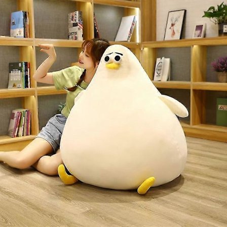 Pehmeä pingviini pehmotyyny 26/38cm jättimäinen pyöreä pörröinen laiska sohva olohuoneen sisustus mukava pehmolelu lapsille yllätyslahja