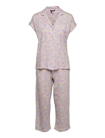 Lrl S/S Notch Collar Capri Pj Set Patterned Lauren Ralph Lauren Homewear