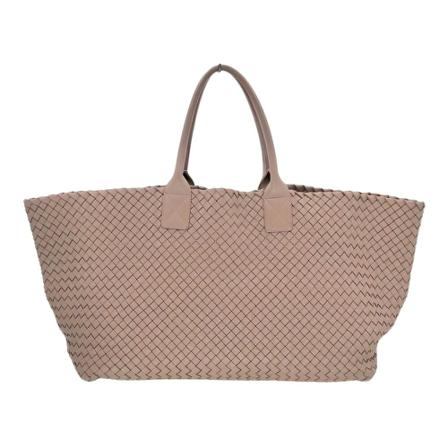 Bottega Veneta Vintage, Bottega Veneta GM cabat large in intrecciato nappa dusty lilac Beige, Dames, Maat:ONE Size,leer