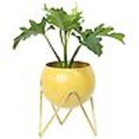 IC Modern rund blomsterpotte i metall med stativ - innendørs og utendørs