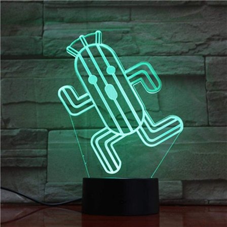 Cactus 3D LED-lampa Barn LED-nattlampa Cactuar Fantasy N