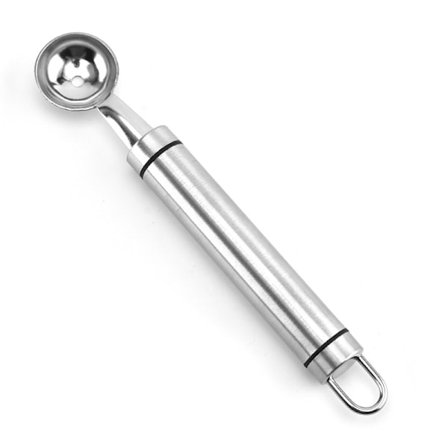 Melonipallo, ruostumaton teräs, hopea, 17,5 x 3 cm